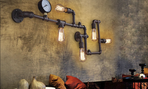 Iron Retro Wall Lamp: Perfect for Industrial Corridor