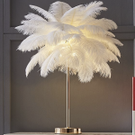 Stylish Feather Table Lamp for Dressing Table