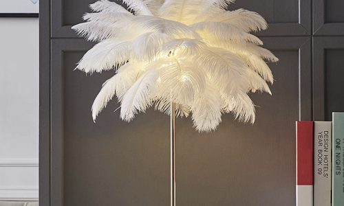 Stylish Feather Table Lamp for Dressing Table
