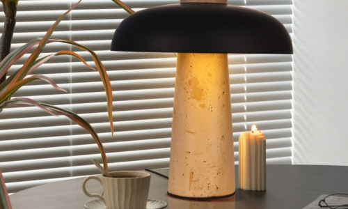 Embracing Wabi-sabi: Eclipse Stone Table Lamp
