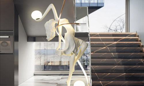 Illuminate Your Space with the Misha Goddess Statue Floor Lamp