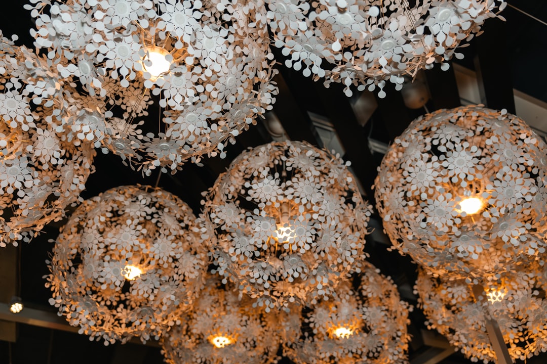 Photo flower ceiling light