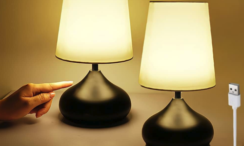Upgrade Your Bedside with Touch Dimmable Lamp + USB
