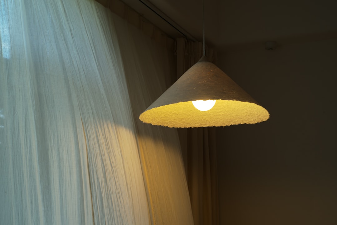Photo Scandinavian style felt acoustic pendant light