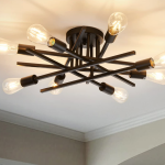 Modern Bedroom Lighting: Semi-Flush Mount Sputnik Ceiling Light