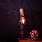 Industrial Raw Iron Pipe Table Lamp for Office Desks
