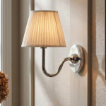Elegant Pleated Silk Plug-In Sconce: The Ultimate Portable Lighting Solution