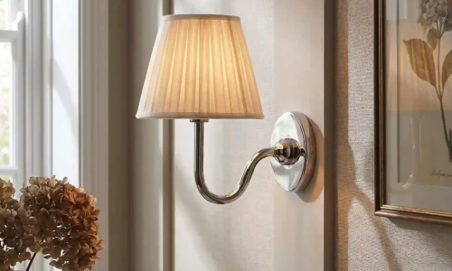 Elegant Pleated Silk Plug-In Sconce: The Ultimate Portable Lighting Solution