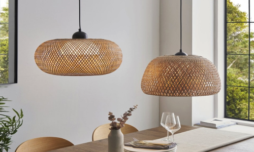 Extra Tall Woven Raffia Island Pendant: A Statement Piece for Your Home